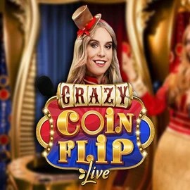 Official Live Casino logo: Crazy Coin Flip by Evolution at Rollflame Casino