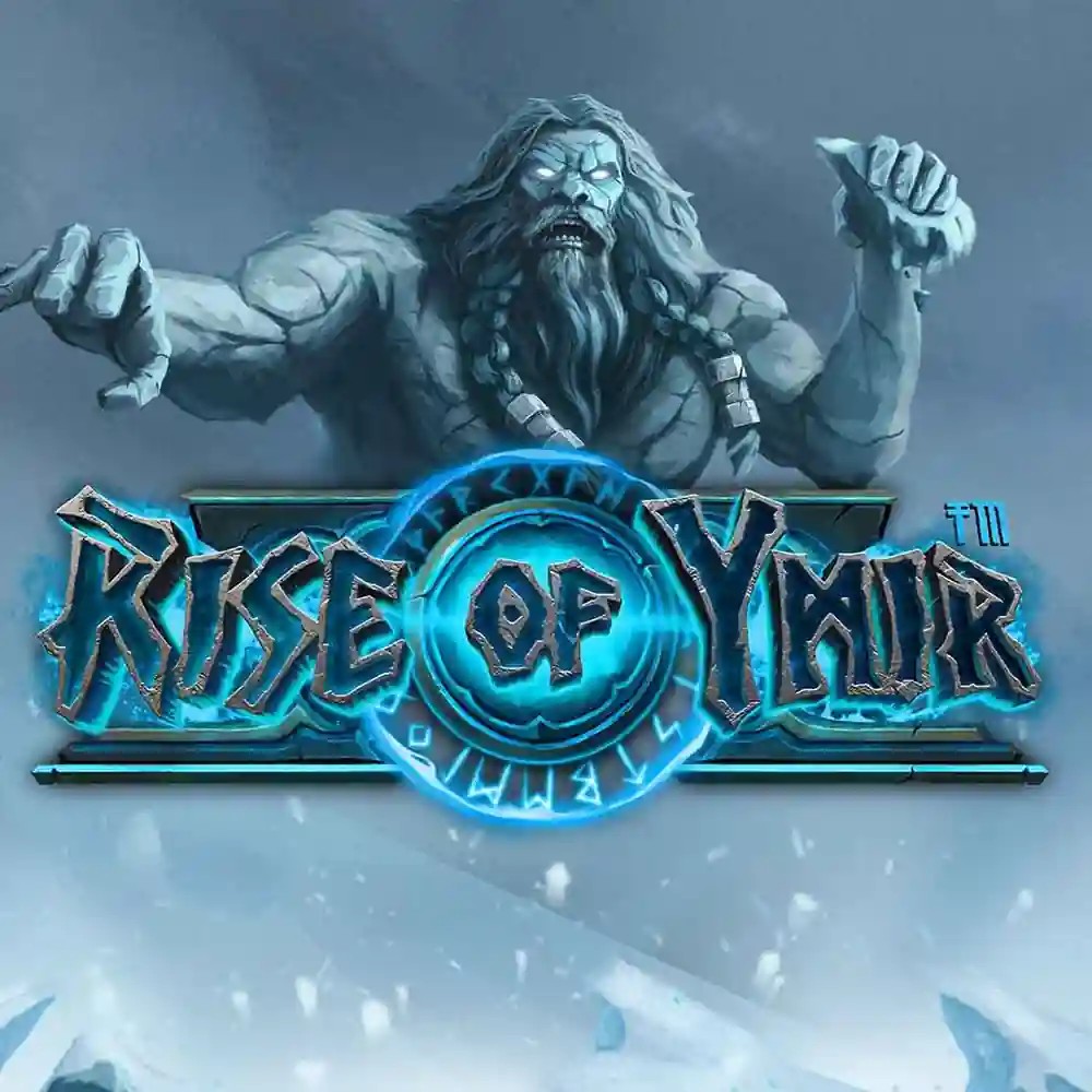 Rise of Ymir slot logo by Hacksaw Gaming at Rollflame Casino